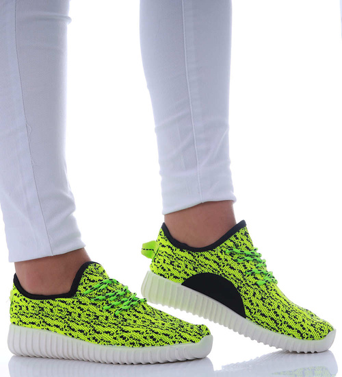 Dziewczęce zielone buty sportowe /C2-2 17497 T192/