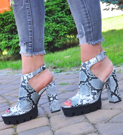 Damskie sandały na platformie /E3-1 12053 T390/