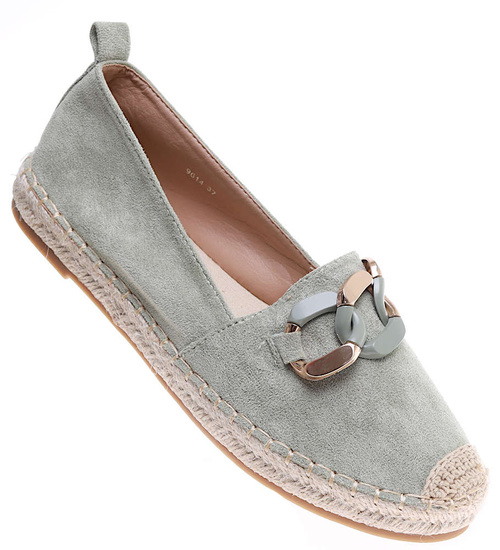 Zielone baleriny espadryle /A5-3 16221 T184/