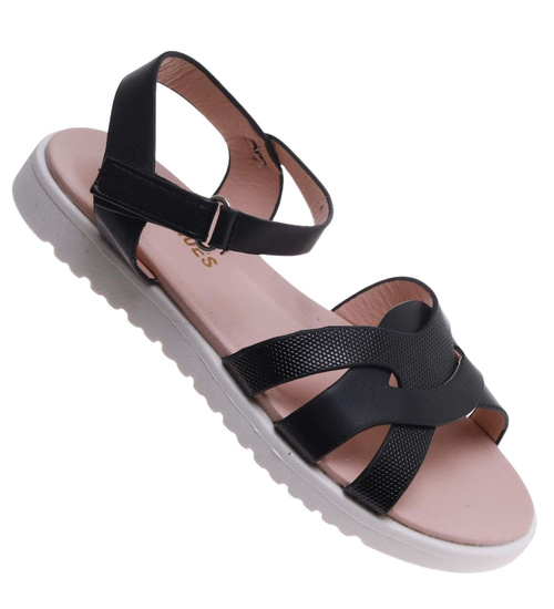 Czarne sandały dla dziewczynki /C5-2 17630 T296/