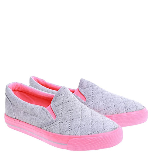 Szaro fuksjowe dziewczęce tenisówki /F1-2 15900 T079/