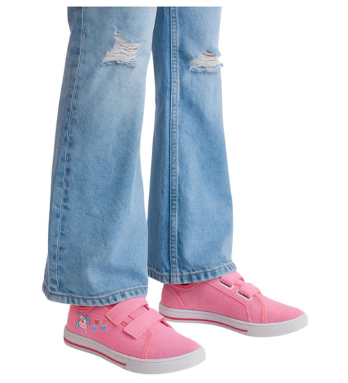 Różowe tenisówki dla dziewczynki na rzepy /A6-1 18111 T189/