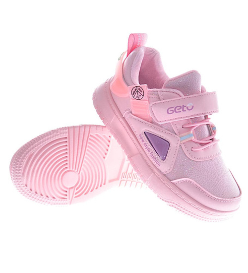 Różowe dziewczęce trampki /A10-2 12451 T497/