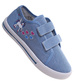 Niebieskie tenisówki dla dziewczynki na rzepy /C7-1 18110 T189/