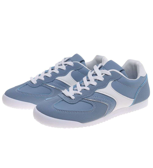 Niebieskie buty sportowe damskie /E9-3 18802 W233/