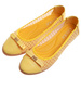 Przewiewne damskie baleriny Żółte /F10-2 10265 S098/