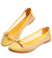Przewiewne damskie baleriny Żółte /F10-2 10265 S098/