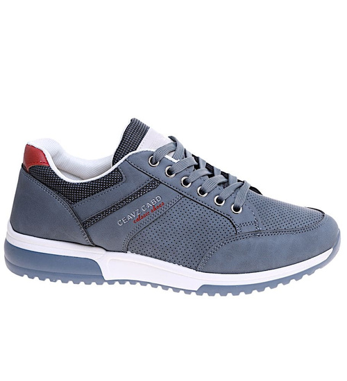 Sznurowane szare męskie buty sportowe /D2-3 15895 T535/