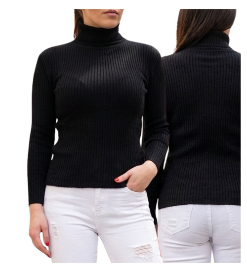 Czarny golf damski /D3-1 UB310 T076/