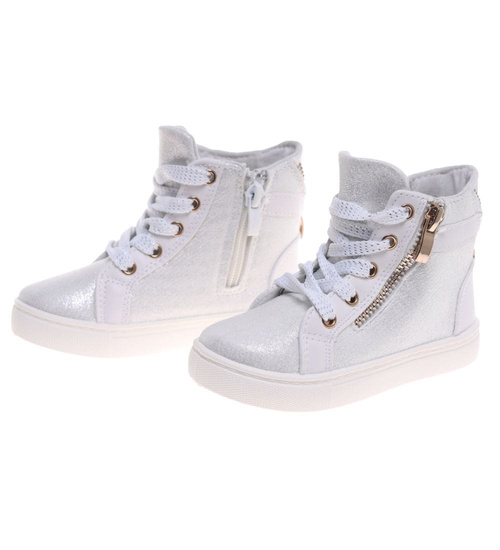 Dziewczęce trampki z wysoką cholewką /G5-3 1509  T110/