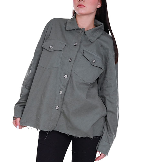 Zielona koszula damska oversize /H UB811 S235/