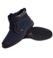 Ocieplane zimowe botki męskie Granatowe /D5-1 18458 T389/