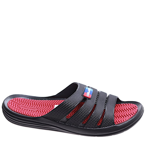 Plażowe wodoodporne czarne klapki męskie /A2-1 16533 T125/