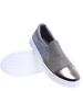 Wsuwane srebrne trampki damskie slip on /F3-2 15643 T180/