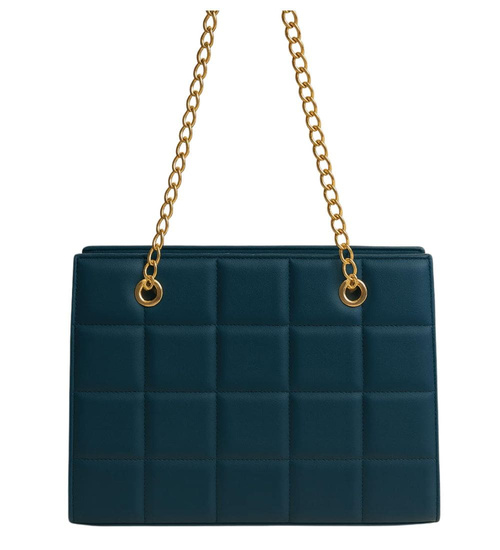 Morska torebka kuferek z łańcuszkiem i paskiem /H2 K27 TB675 G195/