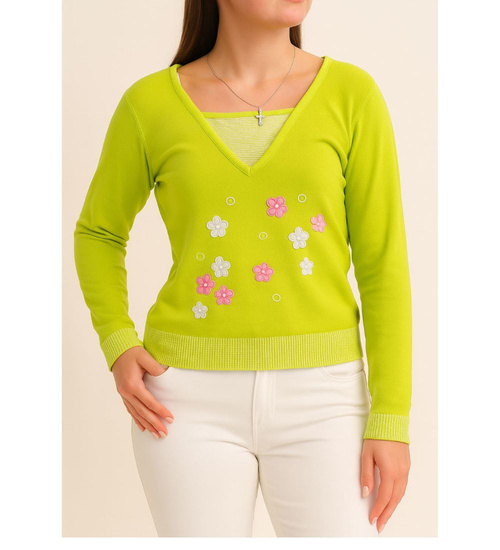 Zielona bluzka sweter damski /H2 K42 ub988 S0/