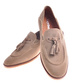 Beżowe mokasyny z zamszowej skóry naturalnej /H8 12038 S123/