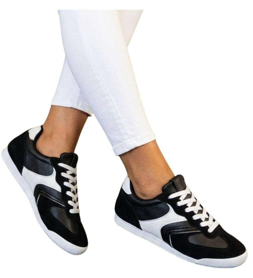 Czarne buty sportowe damskie /E8-2 18803 W233/