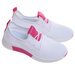 Wsuwane ażurowe biało różowe buty sportowe /E5-3 17989 T281/