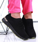 Czarne wsuwane damskie buty sportowe /C1-3 16051 T280/
