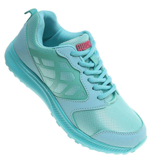 Wiązane damskie buty sportowe Zielone /G9-3 15135 T233/