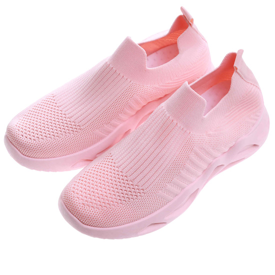 Wkładane różowe buty sportowe damskie /F8-2 17447 W188/