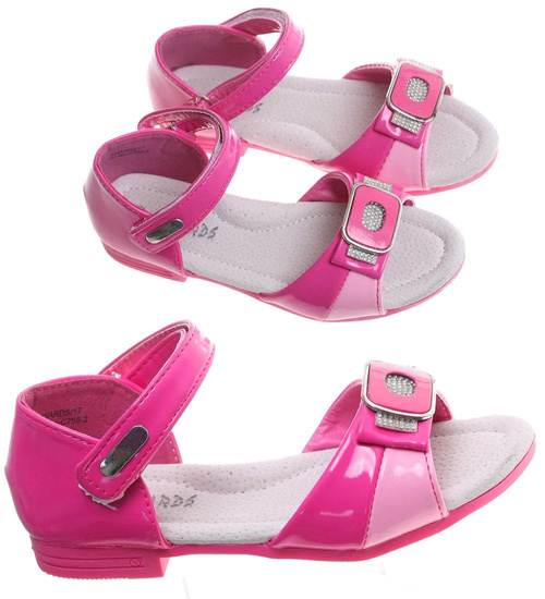 Sandały dziewczęce Fuksjowe buty na lato /A5-2 12023 T192/