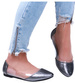 Transparentne srebrne balerinki /G4-2 15847 T190/