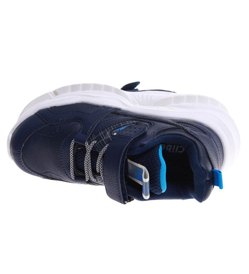Uniwersalne dziecięce granatowe buty sportowe na rzepy /A2-1 16832 T289/