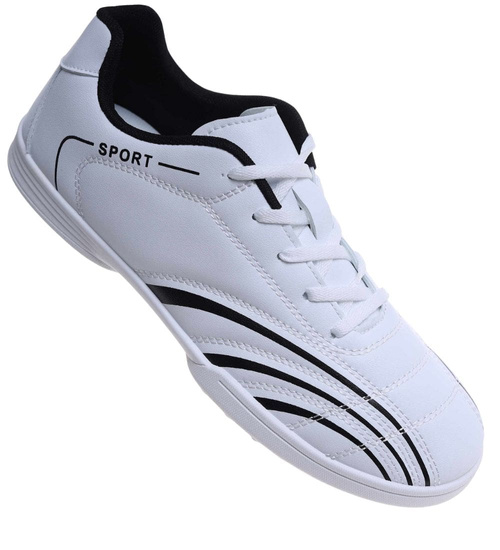 Białe trampki halówki męskie /E2-2 18151 T381/