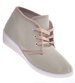 Wiązane beżowe tenisówki na koturnie /B1-3 11147 S193/