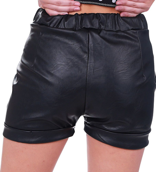 Czarne krótkie spodenki damskie /H2 K23 UB781 S/