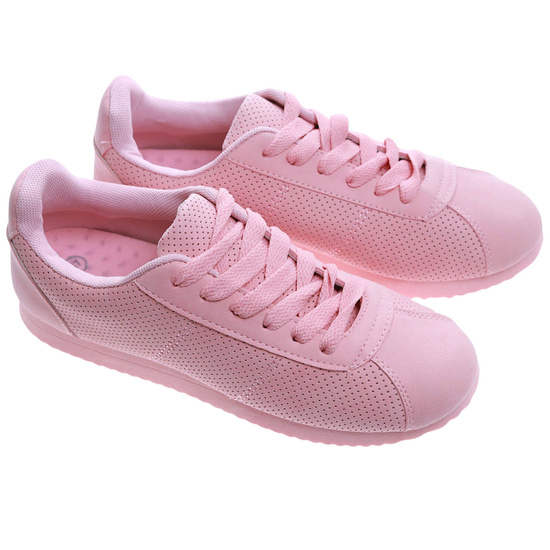 Różowe damskie buty sportowe /G7-2 17411 T102 +H2/