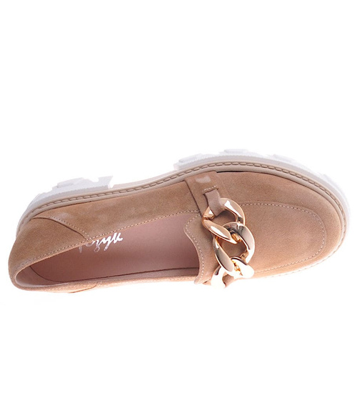 Skórzane półbuty na platformie Filipczyk /A10-2 11231 S?/