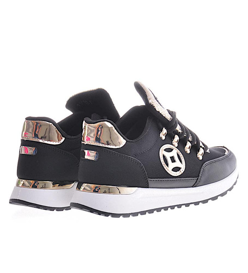 Modne damskie buty sportowe Czarne /C1-2 12349 T697/