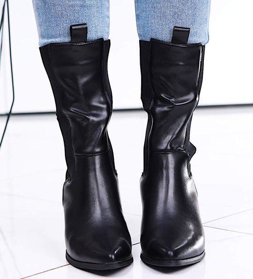 Krótkie kozaki sztyblety z łańcuchem /A3-3 13045 S16-6/