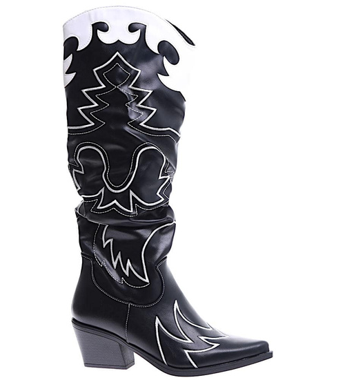 Ocieplane wysokie czarne kozaki kowbojki Seastar /D5-3 15368 T290/