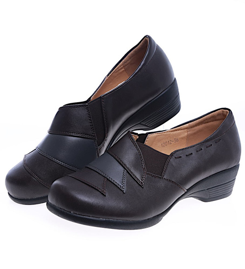 Brazowe wiosenne półbuty /D8-2 13721 T294/