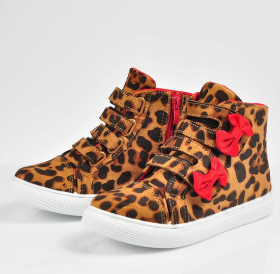 Dziewczęce trampki w panterkę /G7-2 3875 S2/