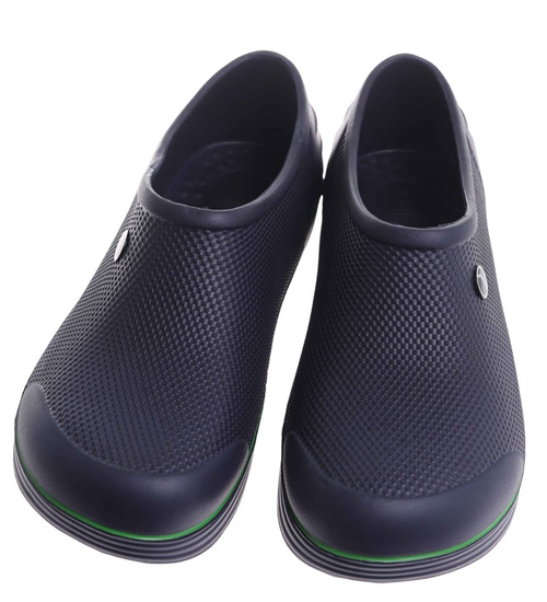 Kalosze damskie piankowe krótkie granatowo zielone /G9-1 17795 T18-45 +H2/