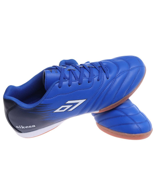 Granatowe sznurowane trampki halówki męskie /B6-3 18138 T586/