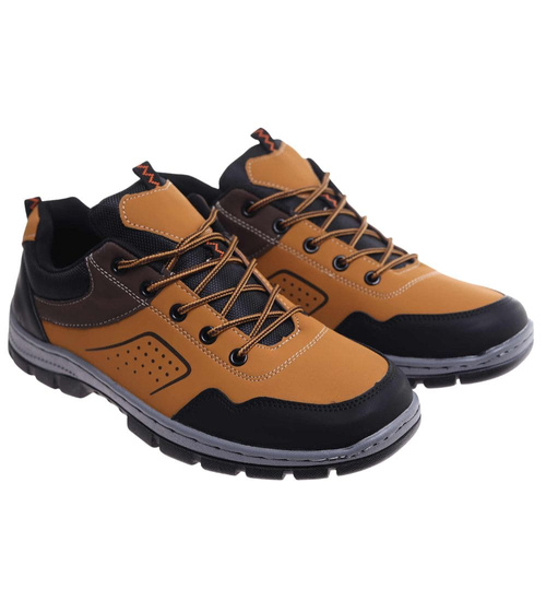 Sznurowane buty trekkingowe męskie /A1-3 18069 T484/
