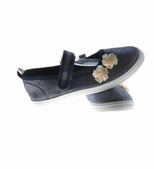 Dziewczęce granatowe tenisówki z paseczkiem /C6-1 9196 S292/