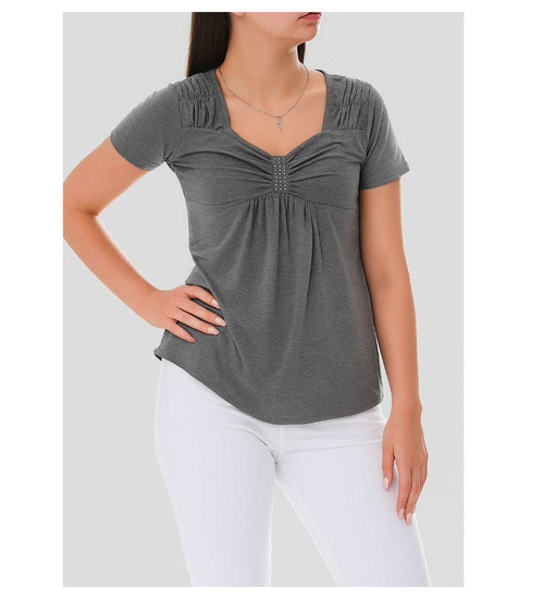 Ciemno szara koszulka bluzka damska /H2-K17 UB952 S0/