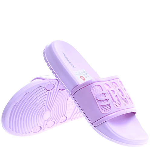 Fioletowe damskie klapki na basen /A6-1 13840 S194/