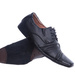 Czarne sznurowane pantofle męskie /A6-1 14120 S188/