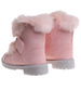 Zimowe różowe dziewczęce botki na rzepy /G6-2 18345 T295/