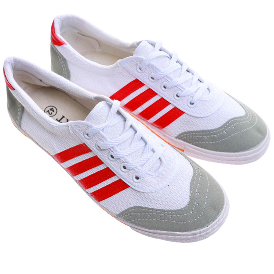 Białe trampki halówki męskie Duże rozmiary /G6-1 18084 T230/