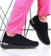 Czarne wsuwane damskie buty sportowe /C1-3 16051 T280/