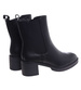 Czarne botki damskie na grubym obcasie /A10-3 18395 W259/